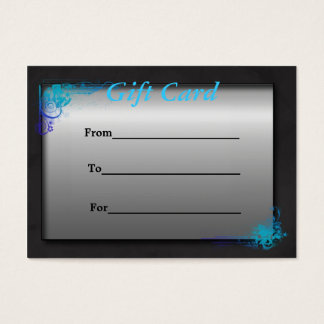 Stylish Spa Floral Blue Turquoise Gift Card