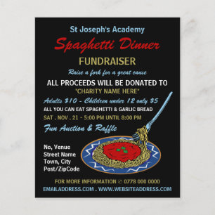 Stylish Spaghetti Dinner Fundraiser Event Flyer
