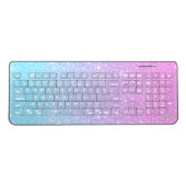 Stylish Sparkly Glitter PC + Mac Wireless Keyboard (Front)