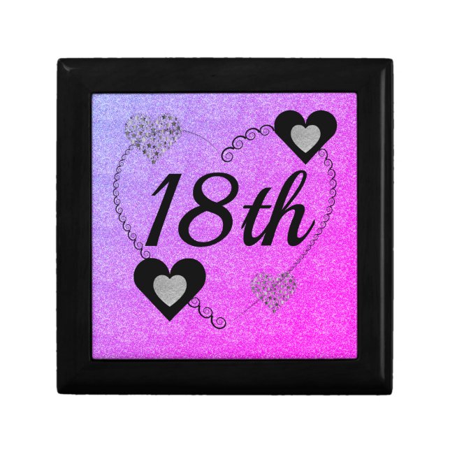 Stylish special birthday gift box 18th (Front)