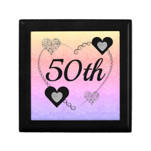 Stylish special birthday gift box 50th