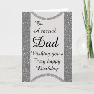 Stylish special dad Birthday card