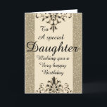 Stylish special daughter Birthday card<br><div class="desc">Stylish special daughter Birthday card</div>