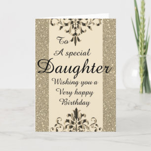 Stylish special daughter Birthday card