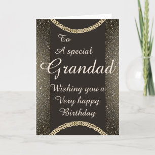 Stylish special grandad Birthday card