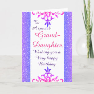 Stylish special granddaughter Birthday card