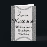 Stylish special husband Birthday card<br><div class="desc">Stylish special husband birthday card</div>