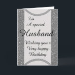 Stylish special husband Birthday card<br><div class="desc">Stylish special husband birthday card</div>