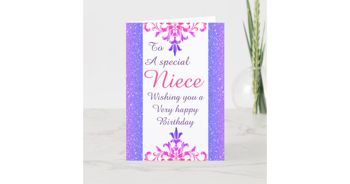 Stylish special niece Birthday card | Zazzle