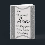 Stylish special son Birthday card<br><div class="desc">Stylish special son birthday card</div>