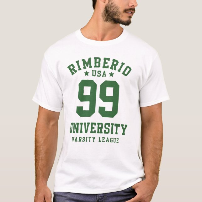 Stylish sports t-shirt with the RIMBERIO Universit (Front)