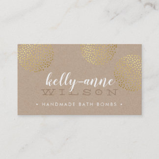STYLISH SPOTTY SPOT glam gold bath bomb kraft Business Card