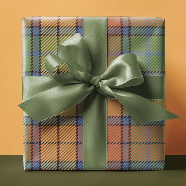 Stylish Spring Color Mix Plaid Gift Wrapping Paper (Creator Uploaded)