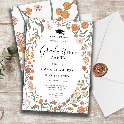 Stylish Spring Wildflower Garden Invitation