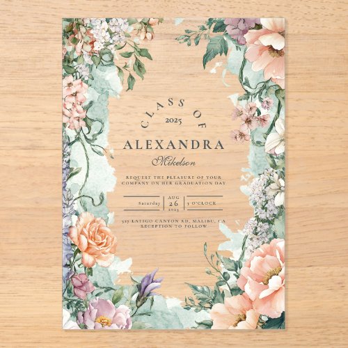Stylish Spring Wildflower Graduation Party