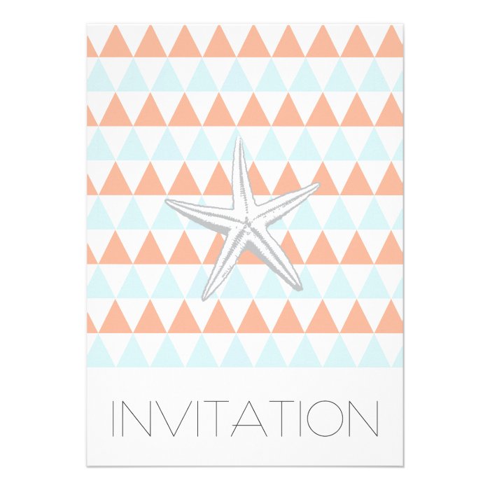 Stylish Starfish Engagement Party Invitation