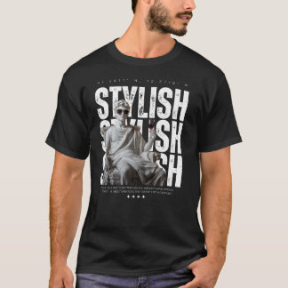 Stylish Statue Tee V2 – Modern Luxury Streetwear