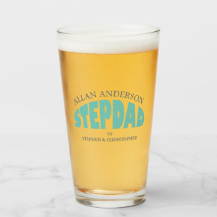 Stylish Stepdad Photo Beer Glass