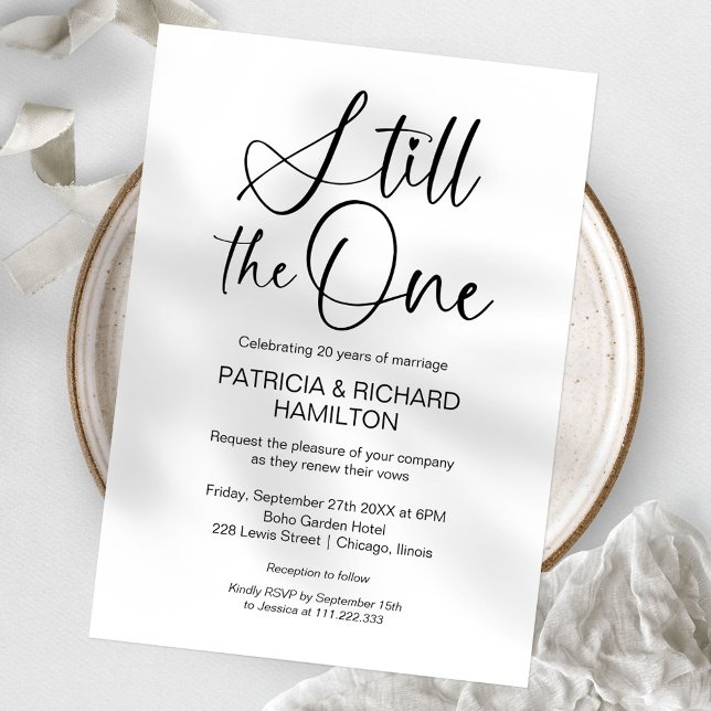 Stylish Still The One Wedding Vow Renewal Invitation (Creator Uploaded)