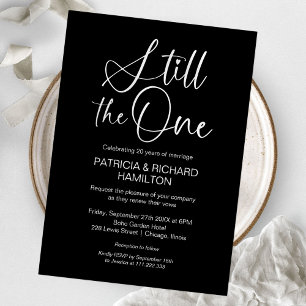 Stylish Still The One Wedding Vow Renewal Invitation