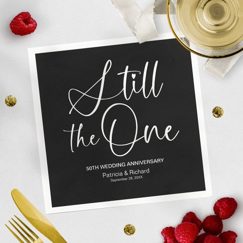 Stylish Still The One Wedding Vow Renewal Napkins