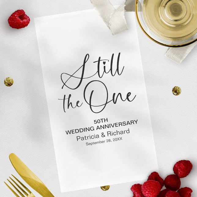Stylish Still The One Wedding Vow Renewal Paper Guest Towels (Creator Uploaded)