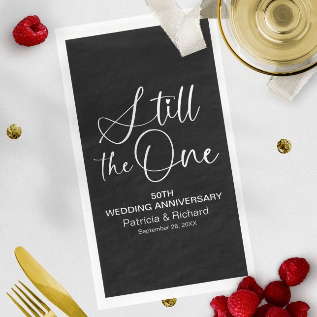 Stylish Still The One Wedding Vow Renewal Paper Guest Towels (Creator Uploaded)