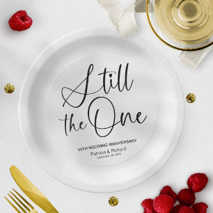 Stylish Still The One Wedding Vow Renewal Paper Plates