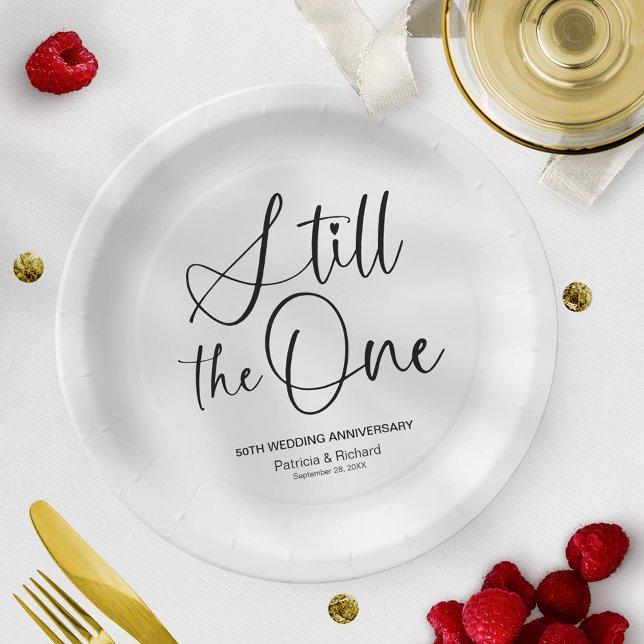 Stylish Still The One Wedding Vow Renewal Paper Plates (Creator Uploaded)