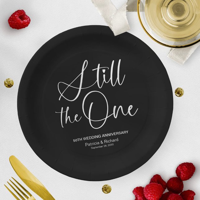 Stylish Still The One Wedding Vow Renewal Paper Plates (Creator Uploaded)