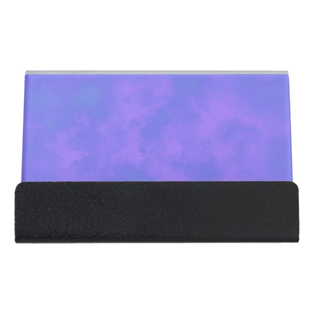 Stylish Storm cloud effect Blue Desk Business Card Holder (Front)