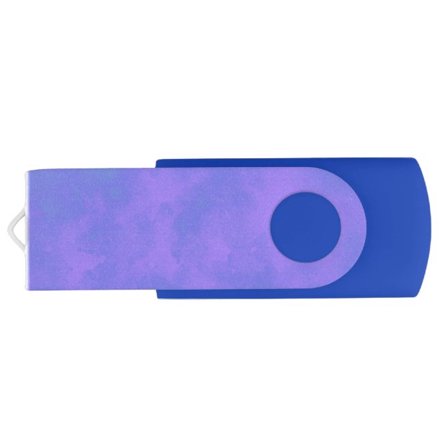 Stylish Storm cloud effect blue Flash Drive (Back)