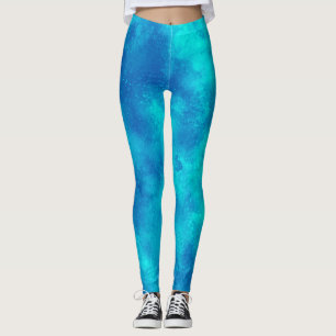 Stylish Storm cloud effect Blue  Leggings