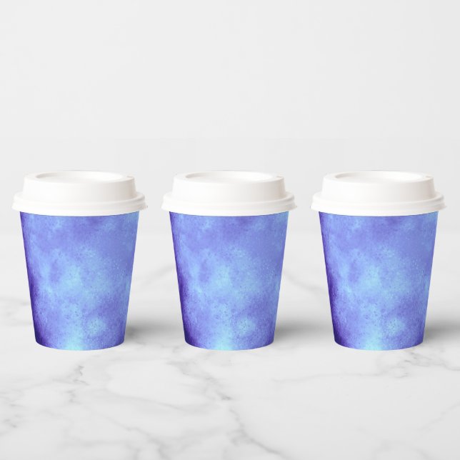 Stylish Storm cloud effect Blue Paper Cups (Multi)