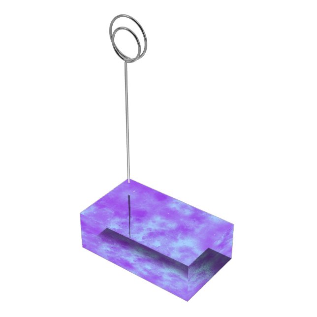 Stylish Storm cloud effect Blue Purple Place Card Holder (Corner)