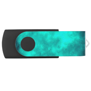 Stylish Storm cloud effect Emerald green Flash Drive