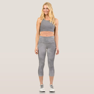 Stylish Storm cloud effect Gray  Capri Leggings