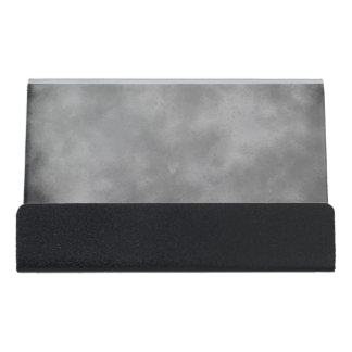 Stylish Storm cloud effect Gray Monochrome Desk Business Card Holder