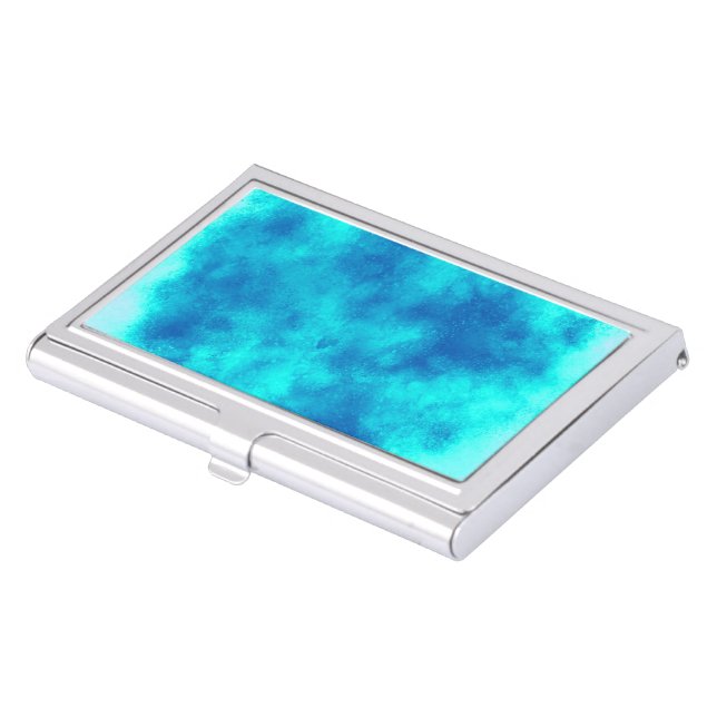 Stylish Storm cloud effect In Blue  Business Card Case (Front)