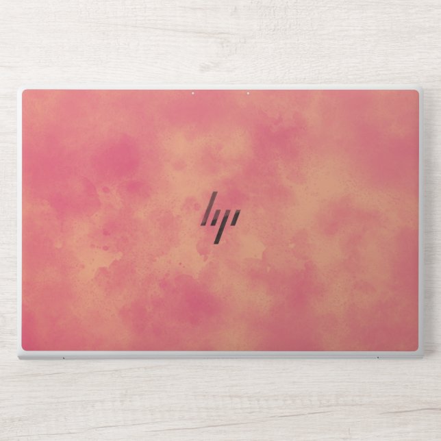 Stylish Storm cloud effect in Peach  HP Laptop Skin (Front)