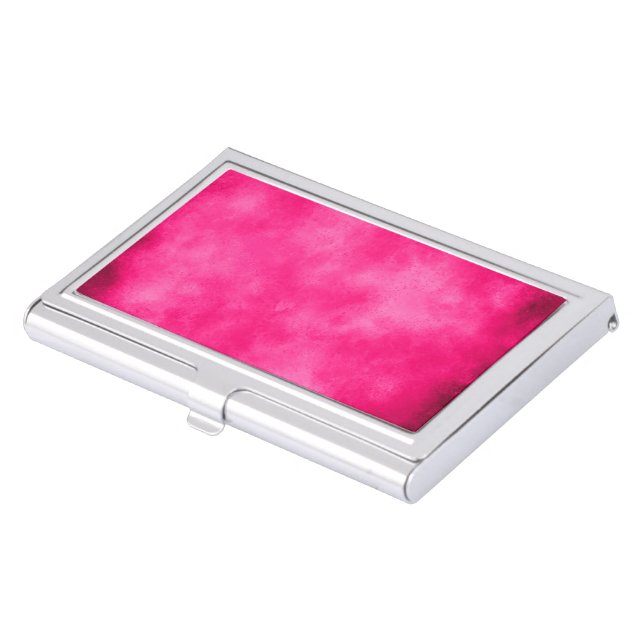 Stylish Storm cloud effect In Pink Business Card Case (Front)