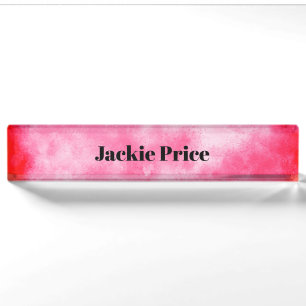 Stylish Storm cloud effect in Pink Desk Name Plate