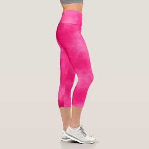 Stylish Storm cloud effect Magenta Capri Leggings