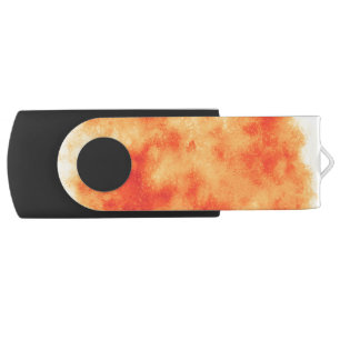 Stylish Storm cloud effect Orange Flash Drive