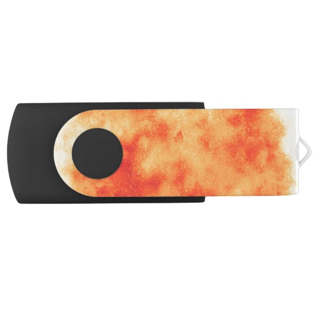 Stylish Storm cloud effect Orange  Flash Drive (Front)