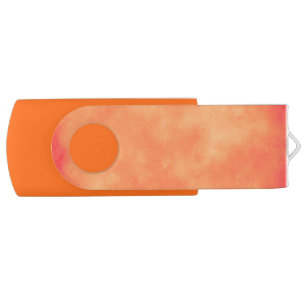 Stylish Storm cloud effect Orange Flash Drive