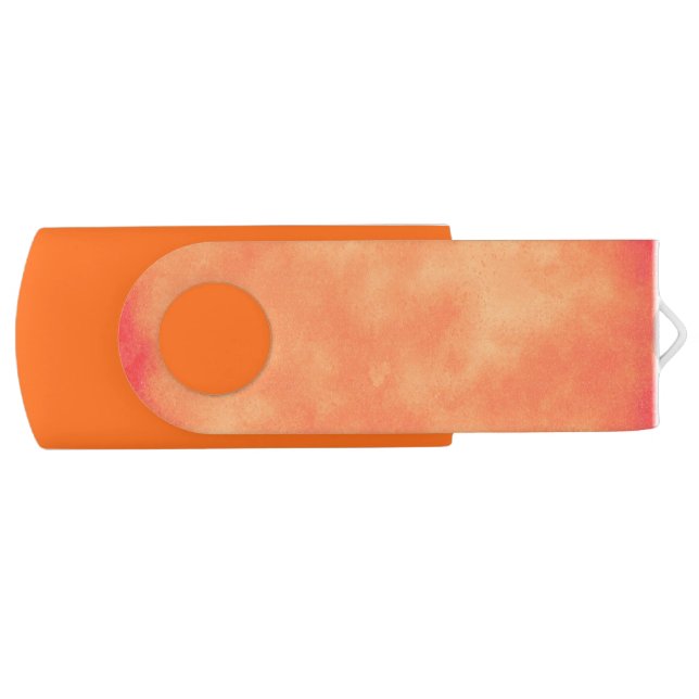 Stylish Storm cloud effect Orange  Flash Drive (Front)