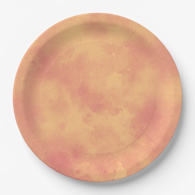 Stylish Storm cloud effect Orange  Paper Plates (Front)