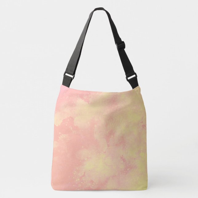 Stylish Storm cloud effect orange & yellow Crossbody Bag (Front)