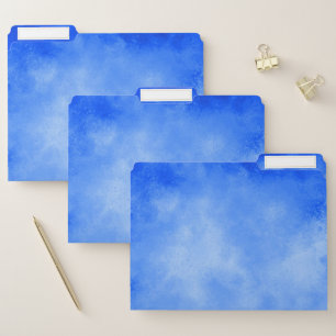 Stylish Storm cloud effect pattern Blue File Folder